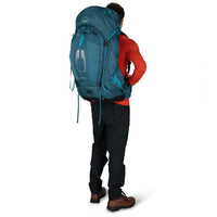 Osprey Atmos AG 65 Litre Backpack with Raincover in use