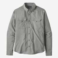 Patagonia Men's Long Sleeve Self Guided Hike Shirt 50 UPF Salt Grey