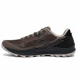 Saucony Men's Peregrine 11 Wide Gravel Black Trail Running Shoe side view