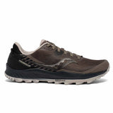 Saucony Men's Peregrine 11 Wide Gravel Black Trail Running Shoe side view