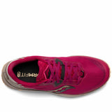 Saucony Peregrine Women's Trail Running Shoe Cherry Gravel  top view