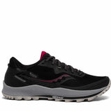 Saucony Womens Peregrine 11 Goretex womens trail running shoe black cherry side view