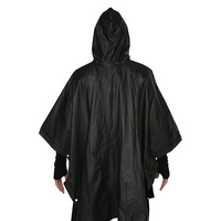 XTM Stash Poncho in use black rear view